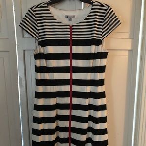 Black and white stripped dress